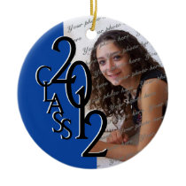 Class 2012 Graduation Photo Blue Ornaments