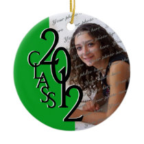 Class 2012 Graduation Photo Green Christmas Ornament