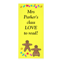 Class bookmark - Love reading Customized Rack Card