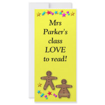 Class bookmark - Love reading Customized Rack Card