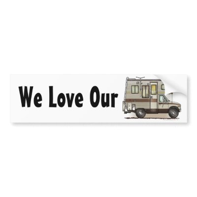 Class C Camper RV Bumper Sticker by art1st