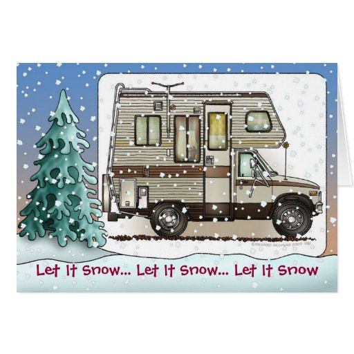 Class C Camper RV Holiday Cards | Zazzle