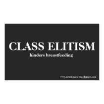 CLASS ELITISM HINDERS BREASTFEEDING SQUARE STICKER