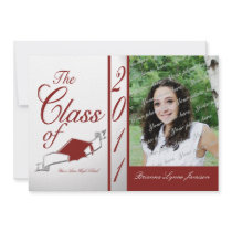 Class Graduation 2011/ Red Personalized Announcements