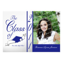 Class Graduation 2011/ Royal Blue Custom Invites