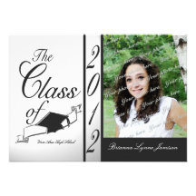 Class Graduation 2012/ Black Custom Invites