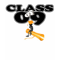 CLASS OF 09 Cute Orange Graduate t-shirts
