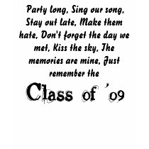 Class Of 09 senior shirt
