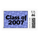 Class of 2007 Black & Blue Marble postage by dndartstudio Class of 2007 Black & Blue Marble postage