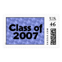 Class of 2007 Black & Blue Marble postage