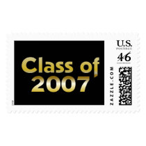Class of 2007 Black & Gold postage by dndartstudio Class of 2007 Black & Gold postage