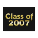 Class of 2007 Black & Gold postcards