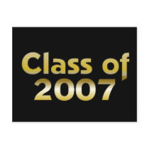 Class of 2007 Black & Gold postcards by dndartstudio Class of 2007 Black & Gold postcards