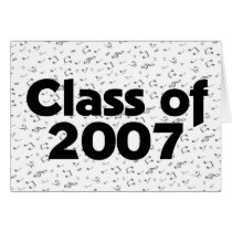 Class of 2007 Black & Music Notes cards by dndartstudio Class of 2007 Black & Music Notes cards