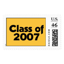Class of 2007 Black & Orange postage by dndartstudio Class of 2007 Black & Orange postage