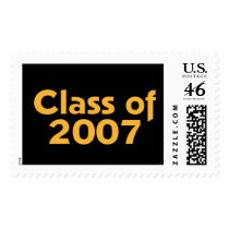 Class of 2007 Black & Orange postage by dndartstudio Class of 2007 Black & Orange postage