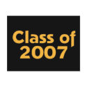 Class of 2007 Black & Orange postcards