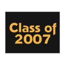 Class of 2007 Black & Orange postcards by dndartstudio Class of 2007 Black & Orange postcards