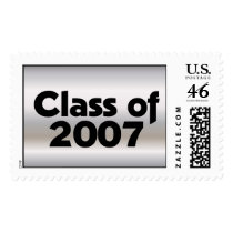 Class of 2007 Black & Silver postage by dndartstudio Class of 2007 Black & Silver postage