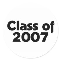 Class of 2007 Black & White stickers by dndartstudio Class of 2007 Black & White stickers