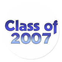 Class of 2007 Blue & White stickers by dndartstudio Class of 2007 Blue & White stickers