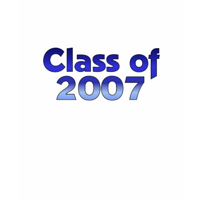 Class of 2007 Blue & White Tshirts by dndartstudio