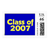 Class of 2007 Blue & Yellow postage by dndartstudio Class of 2007 Blue & Yellow postage