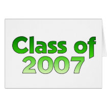 Class of 2007 Green & White cards by dndartstudio Class of 2007 Green & White cards