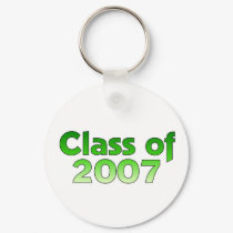 Class of 2007 Green & White keychains by dndartstudio Class of 2007 Green & White keychains