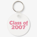 Class of 2007 Pink keychains