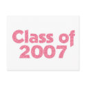 Class of 2007 Pink postcards