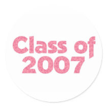 Class of 2007 Pink stickers by dndartstudio Class of 2007 Pink stickers