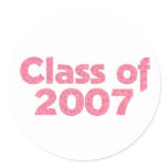 Class of 2007 Pink Sticker