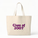 Class of 2007 Purple & White bags by dndartstudio Class of 2007 Purple & White bags