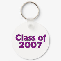 Class of 2007 Purple & White keychains by dndartstudio Class of 2007 Purple & White keychains