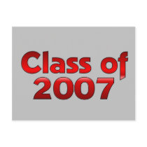 Class of 2007 Red & Grey postcards by dndartstudio Class of 2007 Red & Grey postcards
