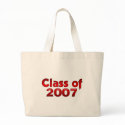 Class of 2007 Red & White bags by dndartstudio Class of 2007 Red & White bags