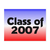 Class of 2007 Red, WHite & Blue postcards by dndartstudio Class of 2007 Red, WHite & Blue postcards