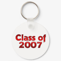 Class of 2007 Red & White keychains by dndartstudio Class of 2007 Red & White keychains