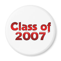 Class of 2007 Red & White magnets