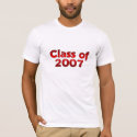 Class of 2007 Red & White t-shirts