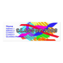 Class Of 2008 Abstract Profile Card Business Cards