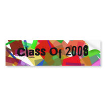 Class Of 2008 Confetti Bumper Sticker bumper stickers