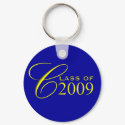 Class of 2009 Blue and Gold Graduation Key Ring keychains by class_of_store Class of 2009 Blue and Gold Graduation Key Ring keychains