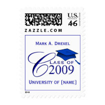 Class of 2009 Custom Postage Stamps with Name