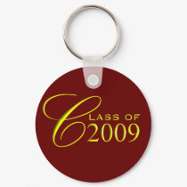 Class of 2009 Garnet and Gold Graduation Key Ring keychains