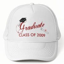 Class of 2009 Graduation Hat - Red and White by class_of_store Class of 2009 Graduation Hat - Red and White