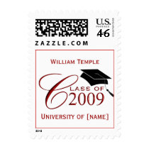 Class of 2009 Graduation Postage Stamps with Name by class_of_store Class of 2009 Graduation Postage Stamps with Name