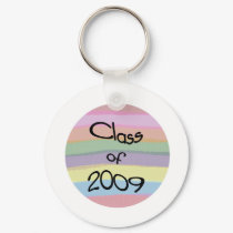 Class of 2009 Pastel Twist Round Keychain I