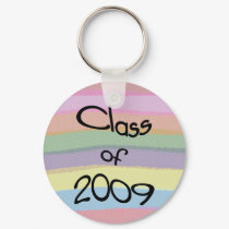 Class of 2009 Pastel Twist Round Keychain II